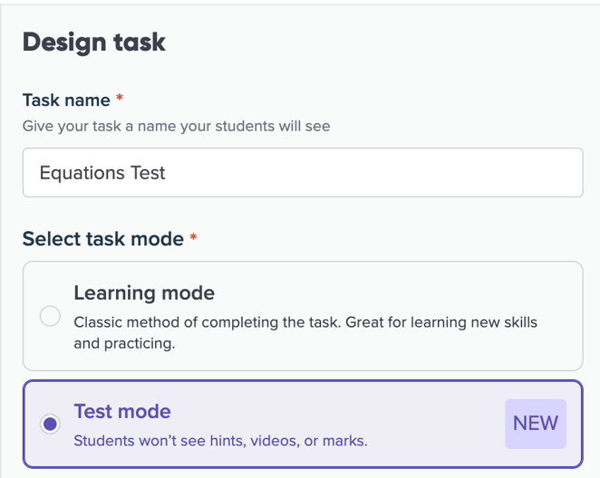 Mathspace Task Complete Sign Creating and marking assessments in Mathspace (Beta)
